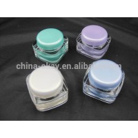 50g Square Empty Acrylic Cosmetic Jar / Classic Face Cream Container Color Customized