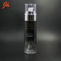 Beauty supplies containers cosmetic glass bottle  packaging materials round cosmetic pump spray lotion glass bottles